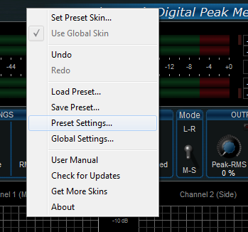 Step 03 - On the DPMP, open the preset settings window Step 03 - On the DPMP, open the preset settings window